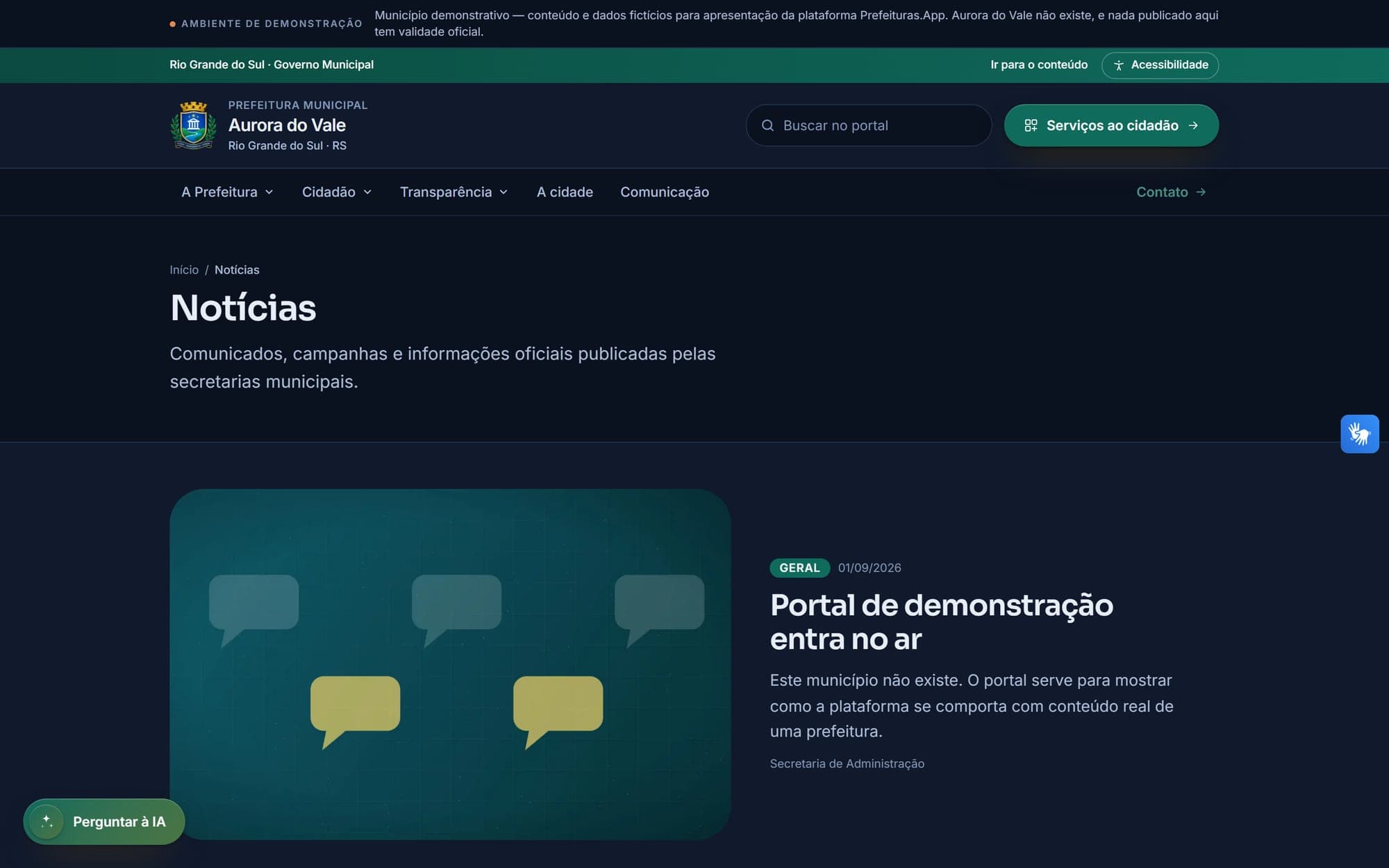 Notícias com capa, categoria e arquivo paginado
